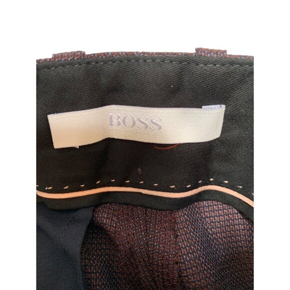 Hugo Boss Women’s Dress Pants Burgundy Wool Blend Size 10 Classic Fit - Picture 3 of 3